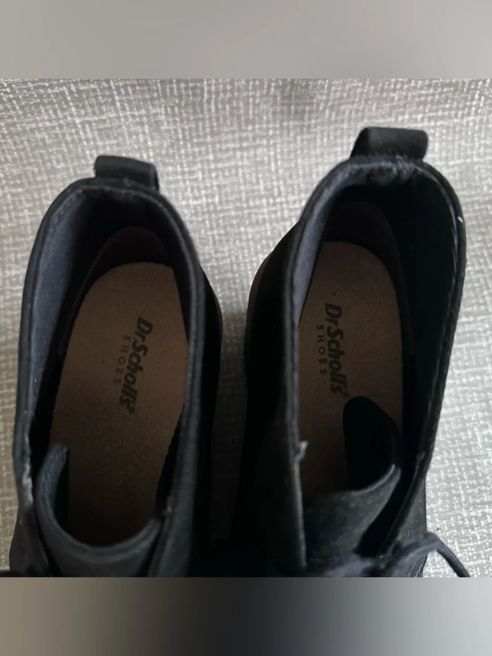 Dr. Scholl’s Women’s Black 3” Wedge Chukka Ankle Boots Lace Up Size 9M